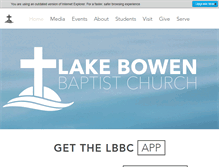 Tablet Screenshot of lakebowenbaptist.com